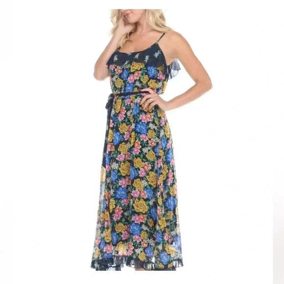 Jade by Johnny was lightweight flowy spaghetti strap maxi dress size small - Picture 3 of 12